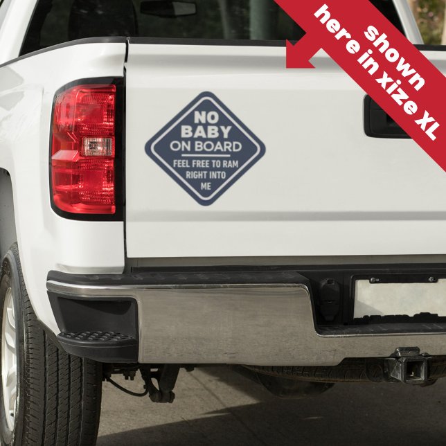 Blue Funny No Baby on Board Adult Caution Bumper (Creator Uploaded)