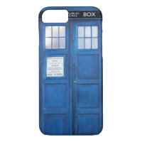 Blue Funny Phone Booth Call Box