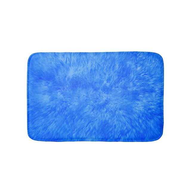 Blue Fur Frenzy Bath Mat (Front)