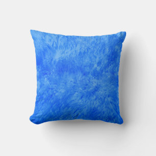 Blue Fur Frenzy Cushion
