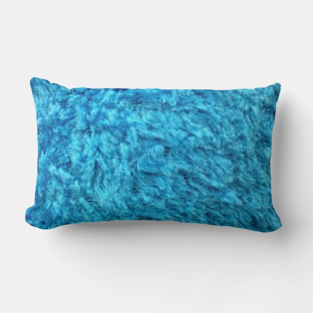 Blue Furry Pillow (Front)
