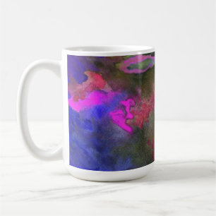 Blue Fusion Design Monogram Mug