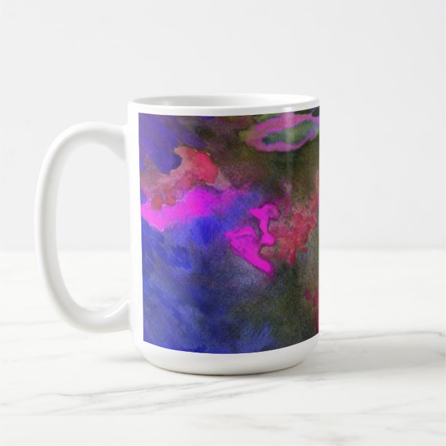 Blue Fusion Design Monogram Mug (Left)