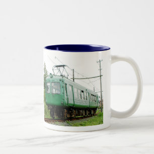 Blue gaeru, deha 5100 shape, the Japanese Two-Tone Coffee Mug