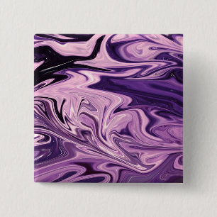 Blue galaxy art pattern 15 cm square badge