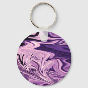 Blue galaxy art pattern key ring