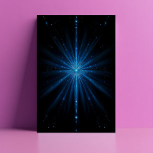 Blue Galaxy Continuum Cosmic Star Birth Blue Black Postcard