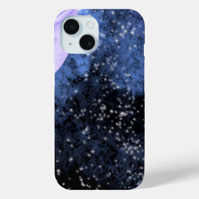 Blue Galaxy iphone case | space aesthetic cover  (Back)
