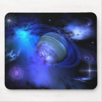 Blue galaxy mouse pad