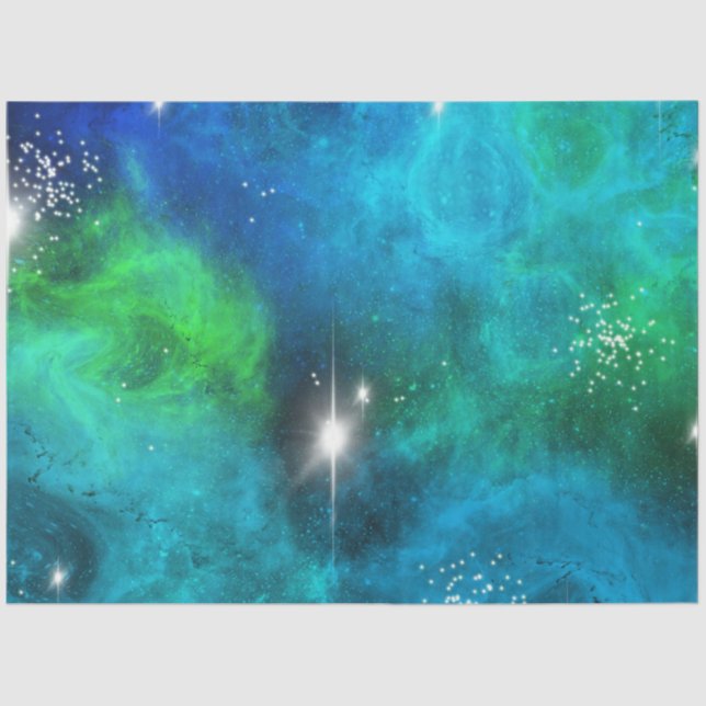Blue Galaxy Series Design 4 Tissue Paper (Front)