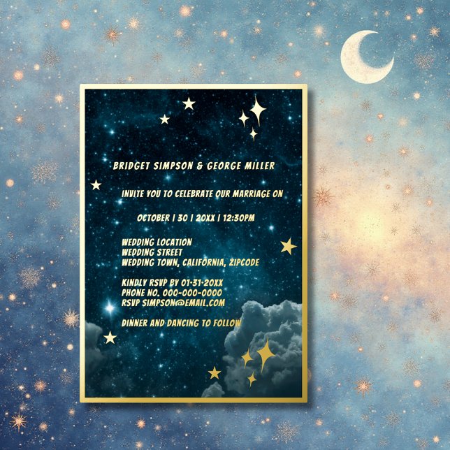 blue galaxy sky wedding gold (Creator Uploaded)