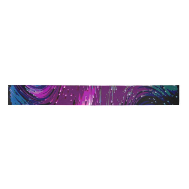 Blue Galaxy Space Fantasy Satin Ribbon (Front)