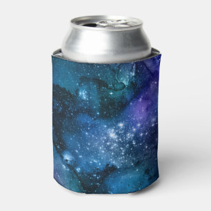 Blue Galaxy Starry Sky Cosmic Space Nebula Sparkle Can Cooler