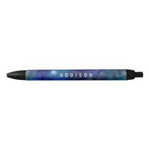 Blue Galaxy Stars Personalised Name Pen