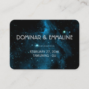 Blue Galaxy Wedding Place Cards