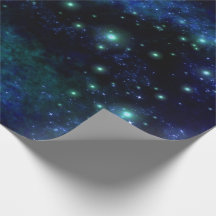 Blue Galaxy Wrapping Paper