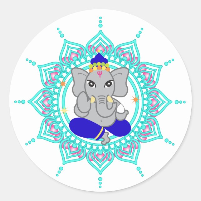 Blue Ganesha labels (Front)