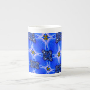 Blue Garden Anemone Pattern Bone China Mug