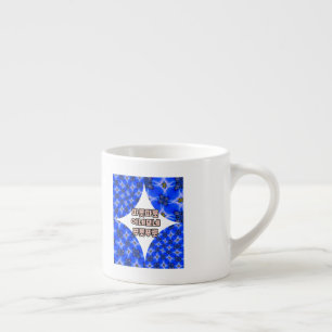 Blue Garden Anemone Pattern Espresso Cup