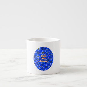 Blue Garden Anemone Pattern Espresso Cup