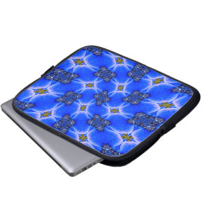Blue Garden Anemone Pattern Laptop Sleeve