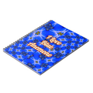 Blue Garden Anemone Pattern Notebook