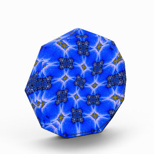 Blue Garden Anemone Pattern Photo Block