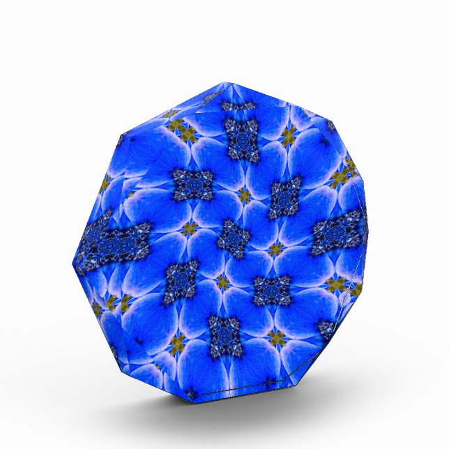Blue Garden Anemone Pattern Photo Block (Left)