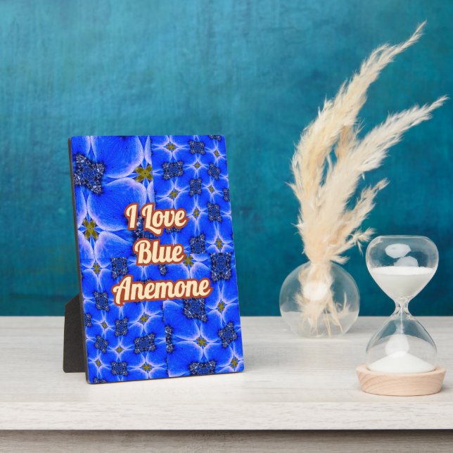 Blue Garden Anemone Pattern Plaque (Side)