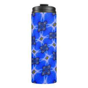 Blue Garden Anemone Pattern Thermal Tumbler