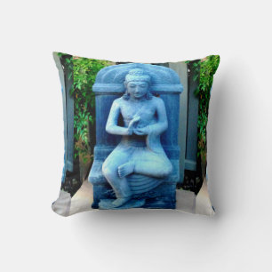 Blue Garden Buddha Pillow
