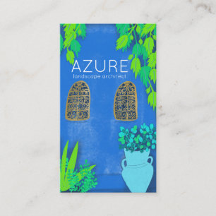 Blue Garden Florist Landscaper Architect Business Card