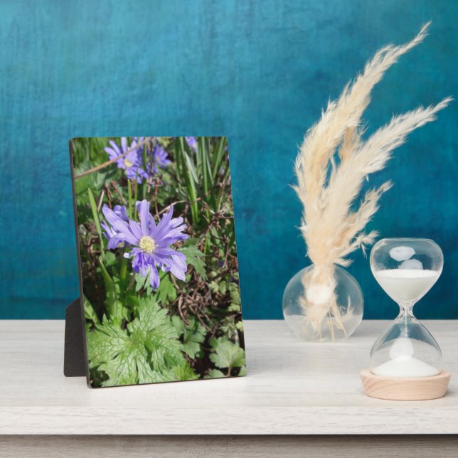 Blue garden flower plaque (Side)