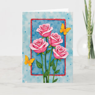 Blue Garden Mothers Day Card