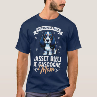 Blue Gascony Basset Mum T-Shirt