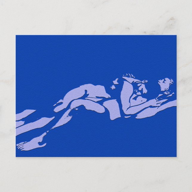 Blue Gay Love Postcard (Front)