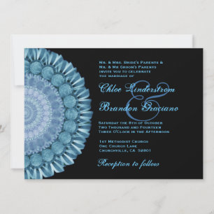Blue Gazania Daisy Wheel Wedding Template