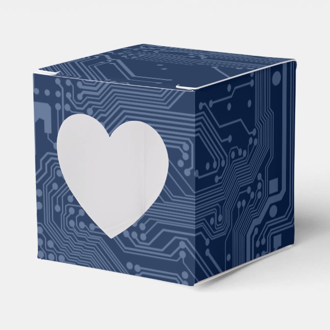 Blue Geek Motherboard Circuit Pattern Favour Box (Front Side)
