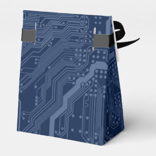 Blue Geek Motherboard Circuit Pattern Favour Box