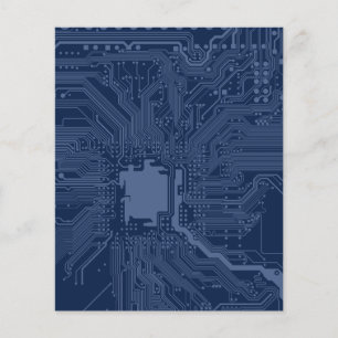 Blue Geek Motherboard Circuit Pattern Flyer