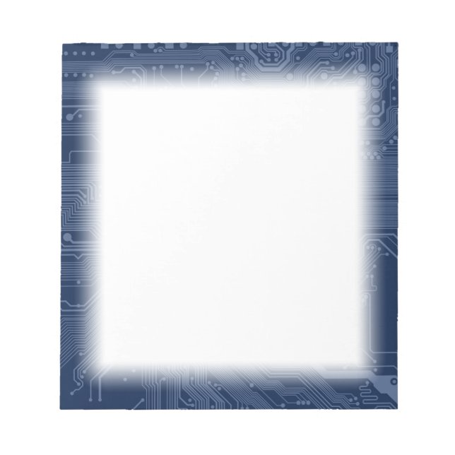 Blue Geek Motherboard Circuit Pattern Notepad (Front)