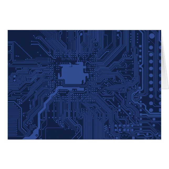 Blue Geek Motherboard Pattern (Front Horizontal)