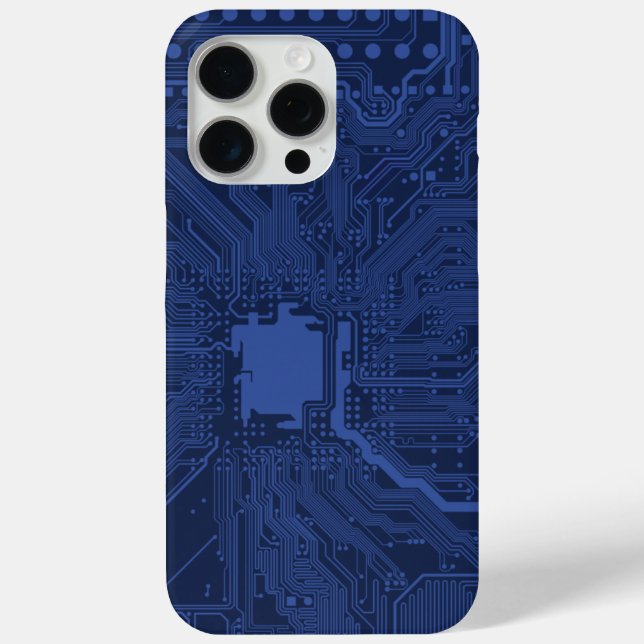 Blue Geek Motherboard Pattern Case-Mate iPhone Case (Back)