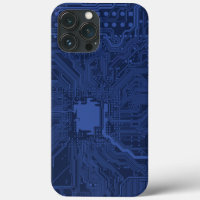 Blue Geek Motherboard Pattern