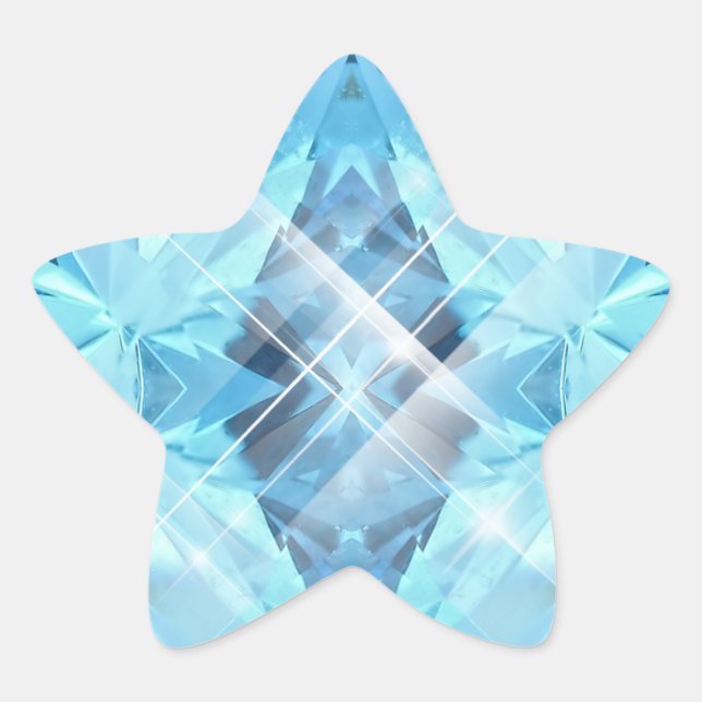 Blue Gem Star Sticker (Front)