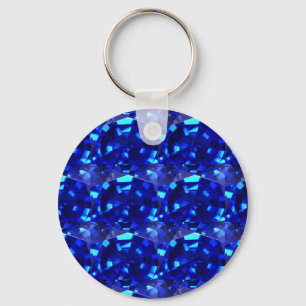 blue gem stone key ring