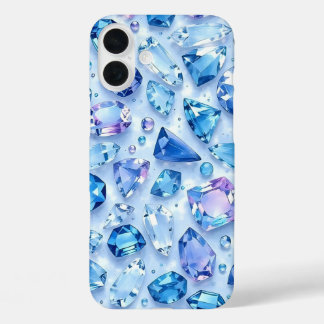 Blue Gems iPhone 16 Plus Case