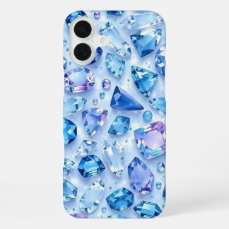 Blue Gems iPhone 16 Plus Case