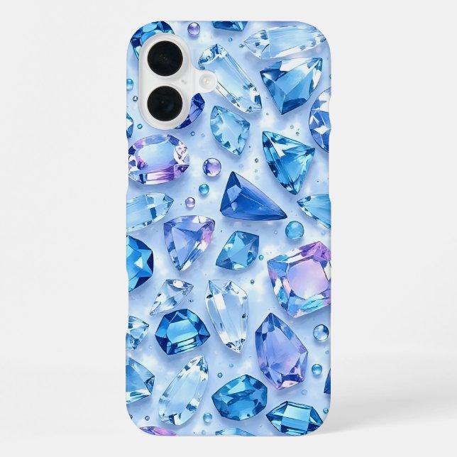Blue Gems iPhone Case (Back)