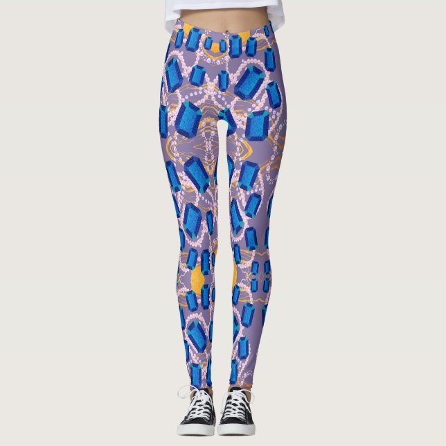 BLUE GEMS LEGGINGS (Front)